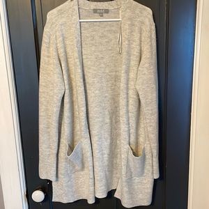 Grey long cardigan size large